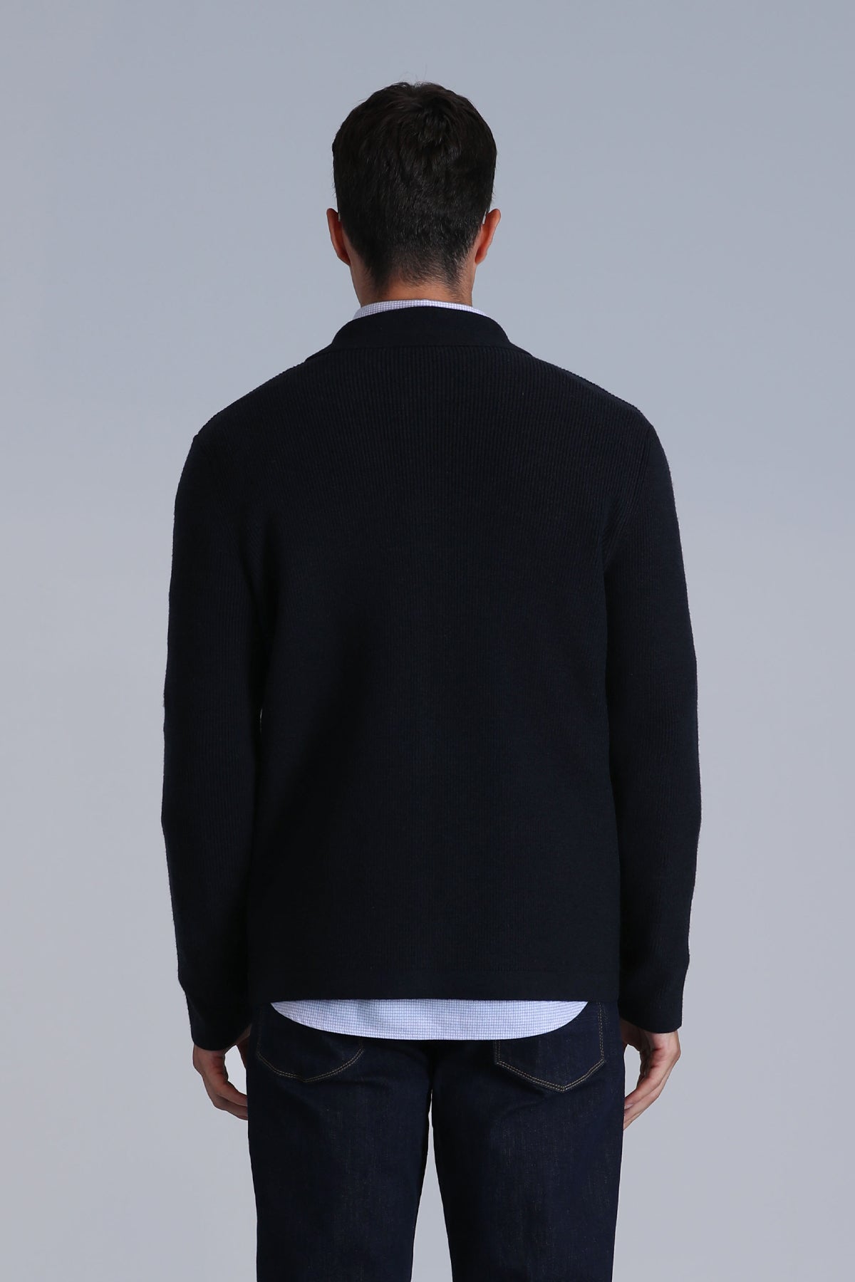 SOLID CARDIGAN NAVY BLUE