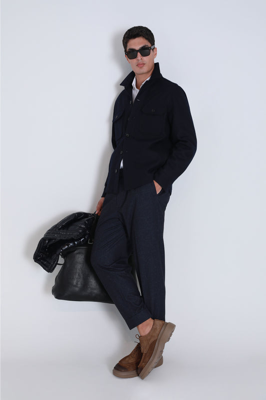 BARENA SHIRT NAVY BLUE