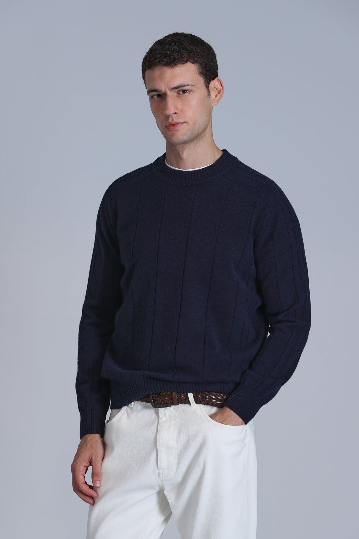 LIGHT SWEATER NAVY BLUE