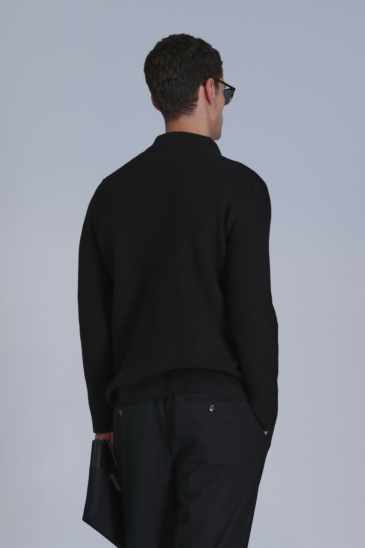 SOLID CARDIGAN BLACK